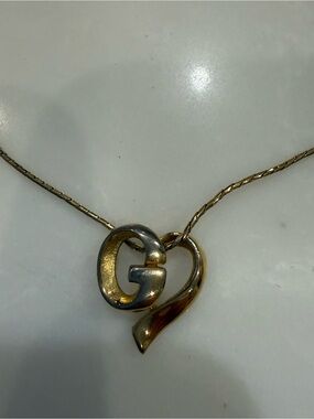 Goldtone GIVENCHY G WITH HEART MOTIF